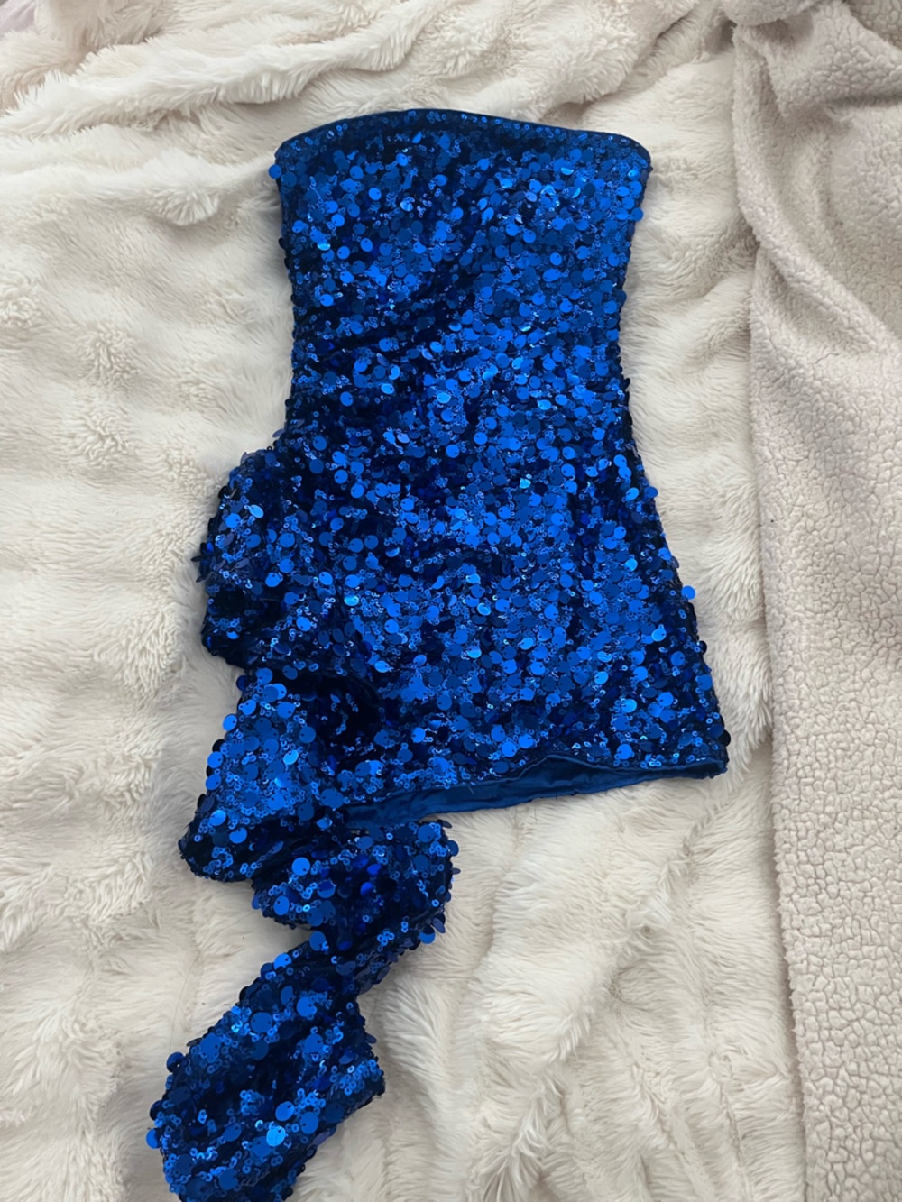 Fashion Nova Royal Blue Sequin Mini Dress
